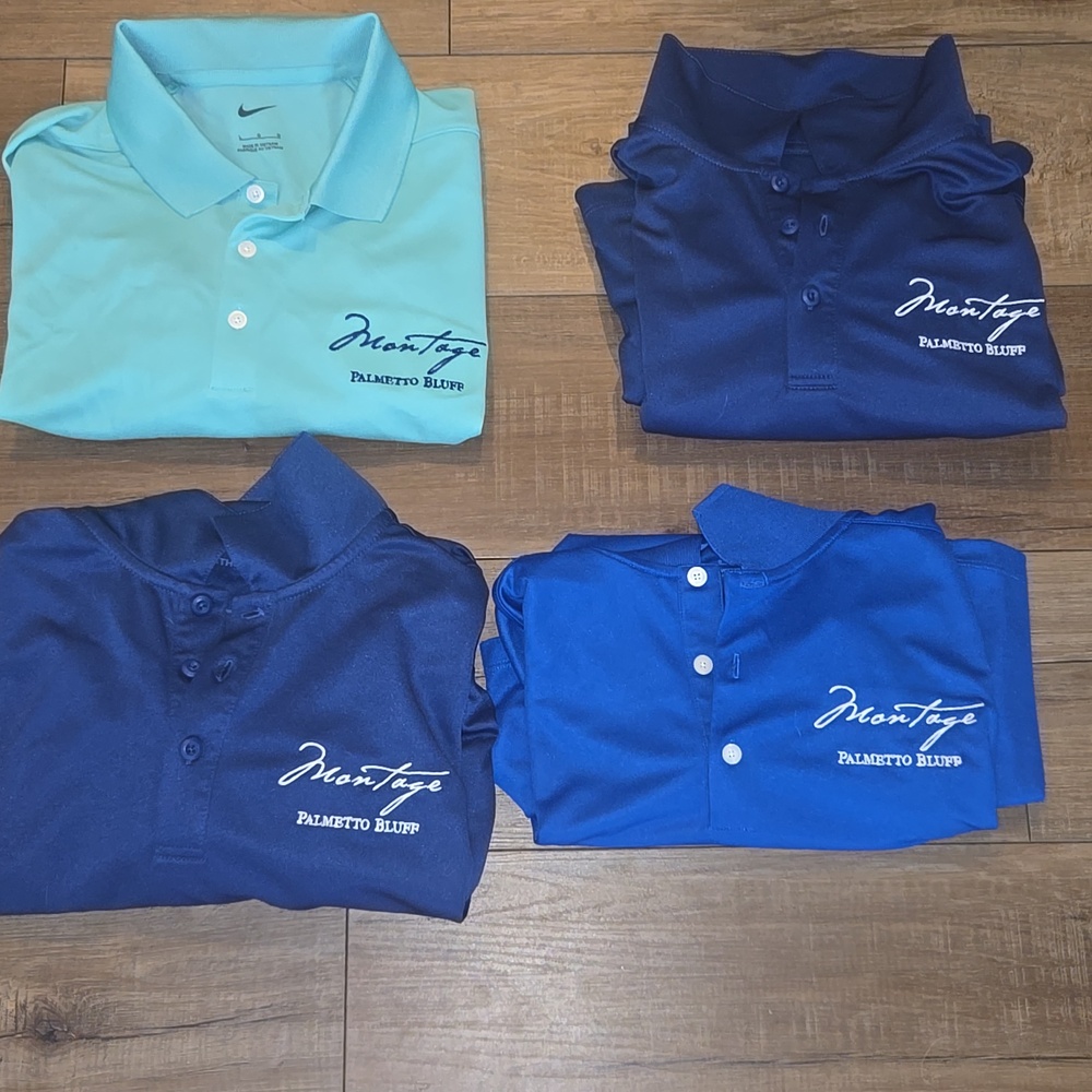 Bundle Montage 5 Mens Polos Golf Shirts Large